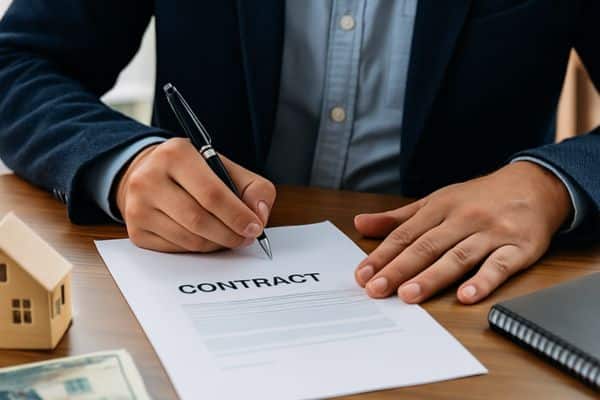 Consorcio de ImoveisPessoa avaliando contrato de consórcio de imóveis