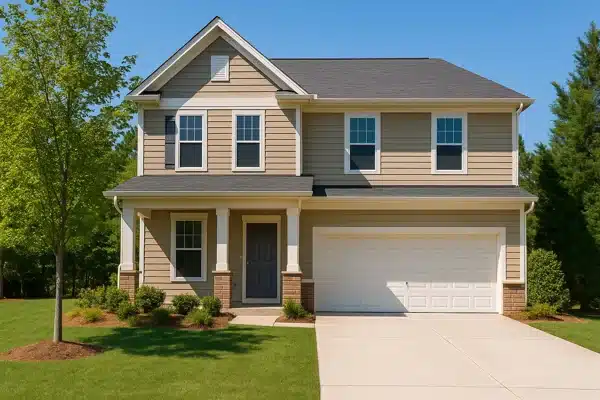 Seguro Residencial Vale a Pena Fachada de uma casa protegida com seguro residencial, representando segurança e tranquilidade para famílias