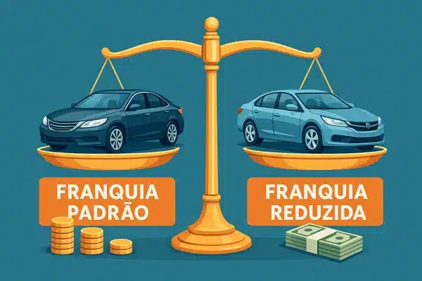 franquia_reduzida_no_seguro_autoComparação entre franquia padrão e reduzida no seguro auto.