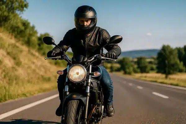 Melhor seguro para motosMotociclista em estrada com proteção, seguro para motos