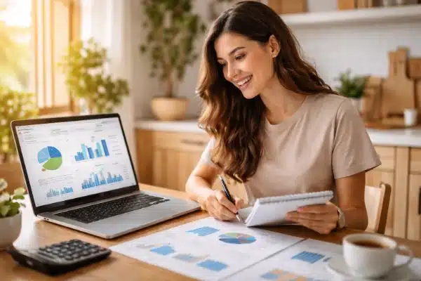 Pessoa analisando no celular quanto tempo leva para ganhar dinheiro pelo celular como renda complementar