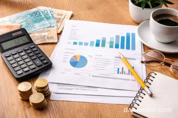 Cálculo de imposto de renda 2026 com simulação financeira e planejamento de valores