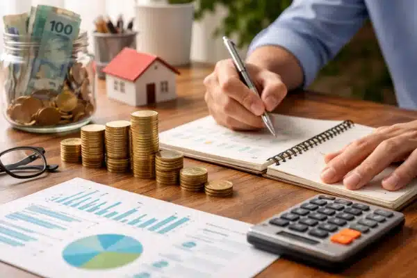 planejamento financeiro para alcançar meta de 100 mil reais com investimento mensal e controle de gastos