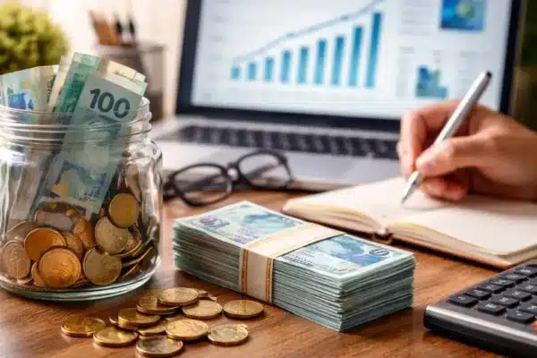 quanto investir por mês para chegar a 100 mil reais planejamento financeiro com dinheiro e calculadora