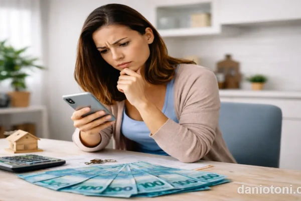 mulher analisando antecipação do FGTS para negativados em 2026 no celular com dinheiro sobre a mesa