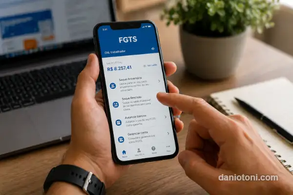 como funciona a antecipação do FGTS em 2026 pelo aplicativo no celular