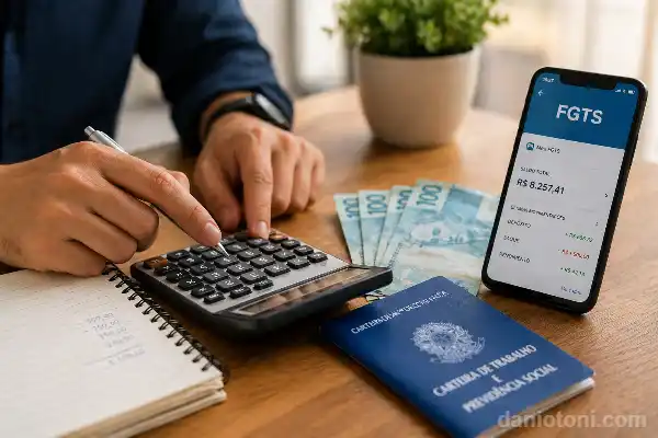 limite de anos para antecipar o FGTS em 2026 com cálculo financeiro e dinheiro