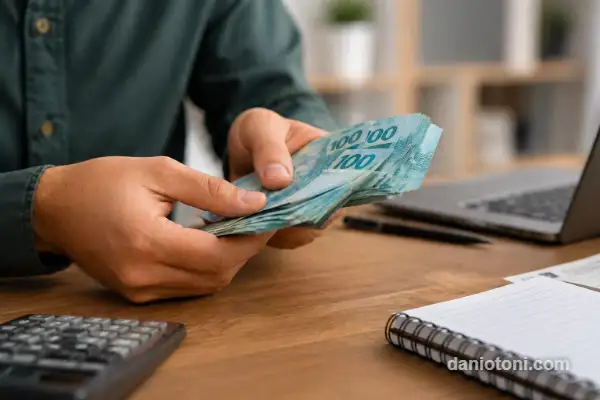 quantos anos dá para antecipar o FGTS em 2026 com dinheiro sendo contado em simulação real