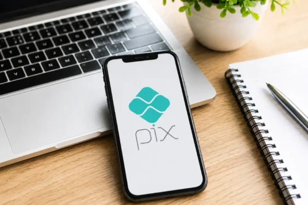 Pix pode cair na malha fina em 2026 em ambiente financeiro digital com celular e notebook