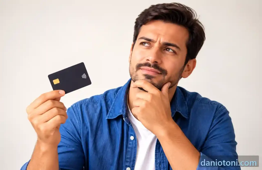 Cartão de crédito para MEI nas mãos de empreendedor avaliando se vale a pena.