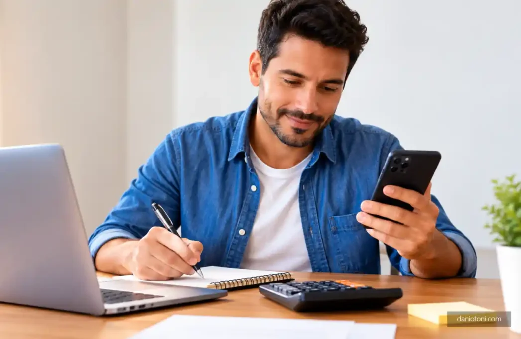 Empreendedor organiza vendas e recebimentos do link de pagamento para MEI pelo celular.